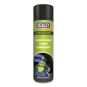 Sealey Chain & Cable Clear Lubricant 500ml SCS017S Sealey - Dynamic Drive