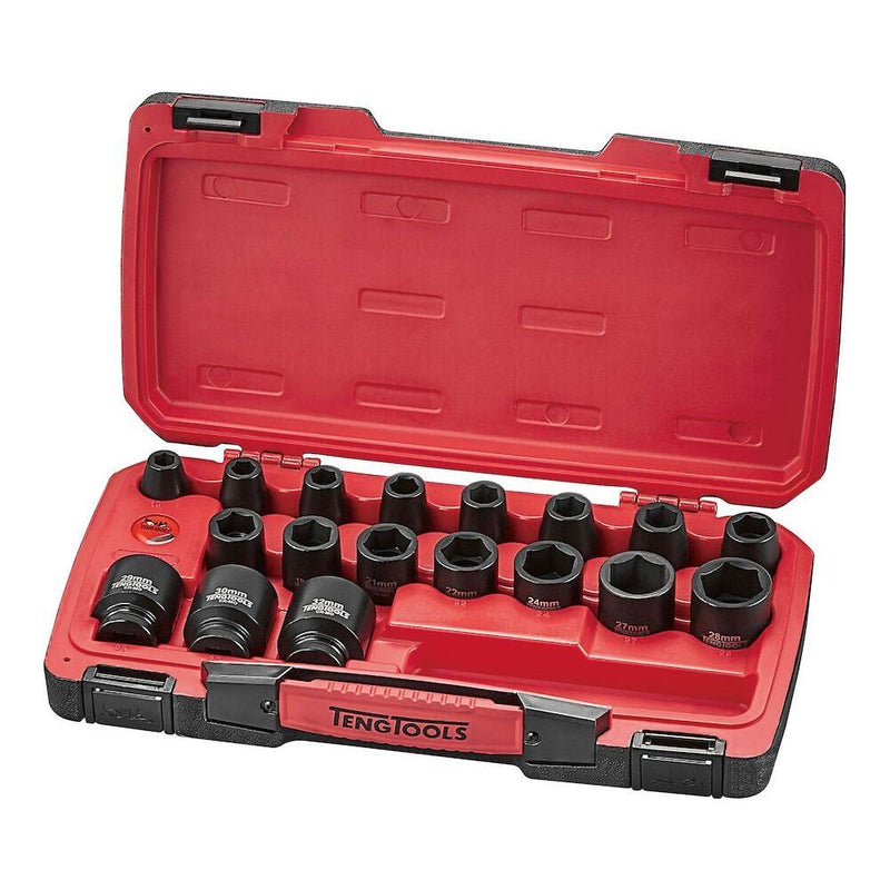 Teng Tools MECCA PRO 1/2" Impact Socket Set DIN 22 Pieces Teng Tools - Dynamic Drive
