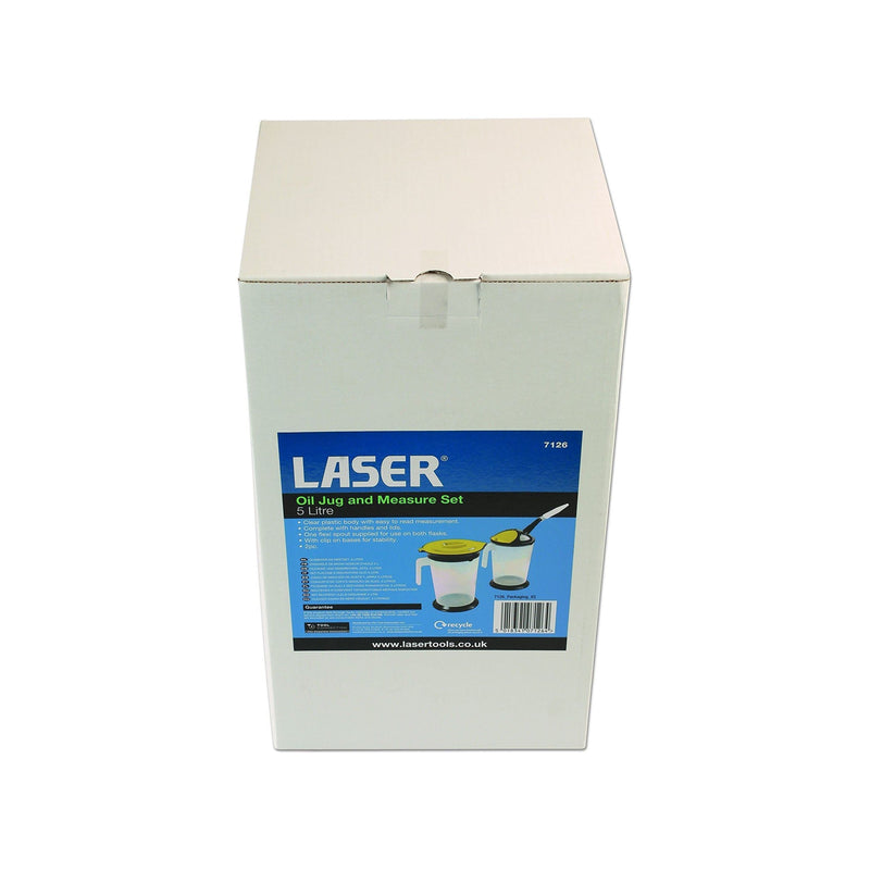 Laser Oil Jug and Measuring Set 5L 2pc 7126 Laser - Dynamic Drive