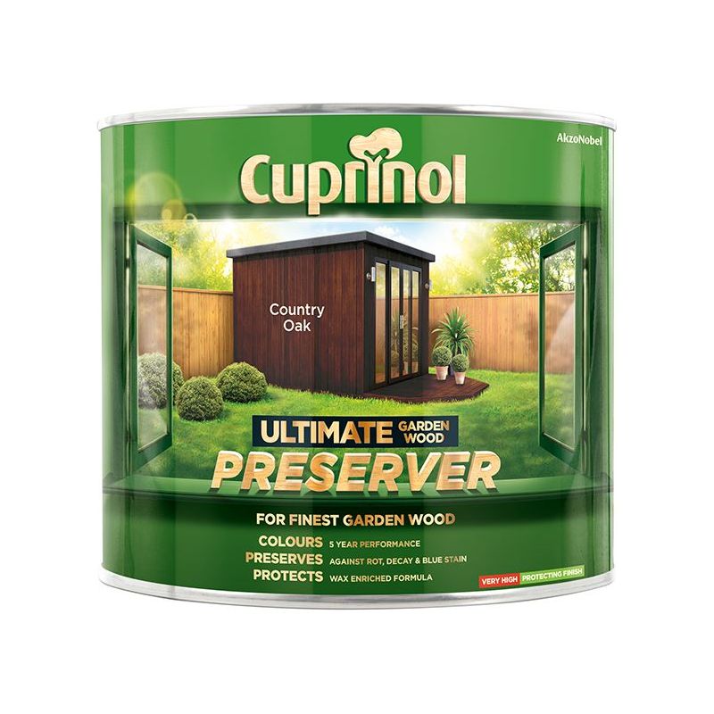 Cuprinol Ultimate Garden Wood Preserver Country Oak 1 litre Cuprinol - Dynamic Drive