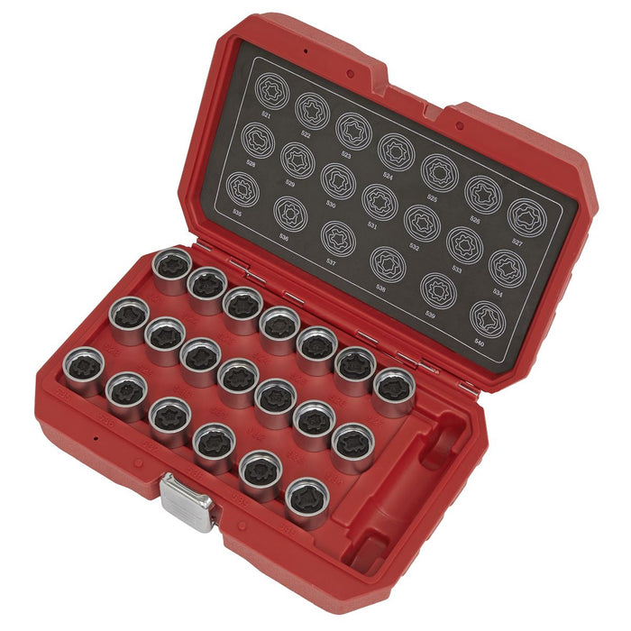 Sealey Locking Wheel Nut Key Set 20pc VAG SX219 Sealey - Dynamic Drive