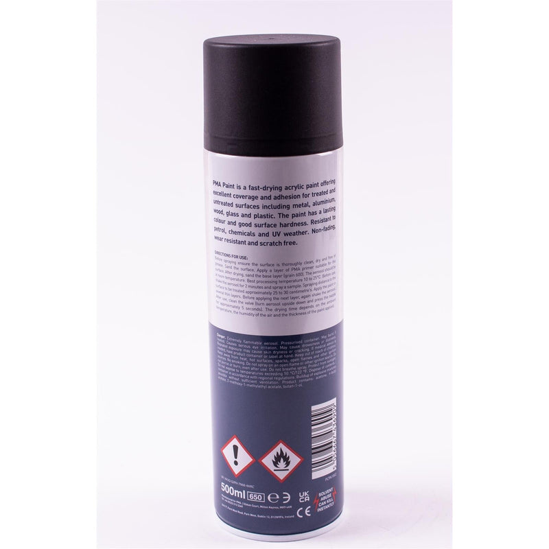 2 X Autotek Satin Black Paint Spray Aerosol 500Ml High Coverage Satin Black Autotek - Dynamic Drive