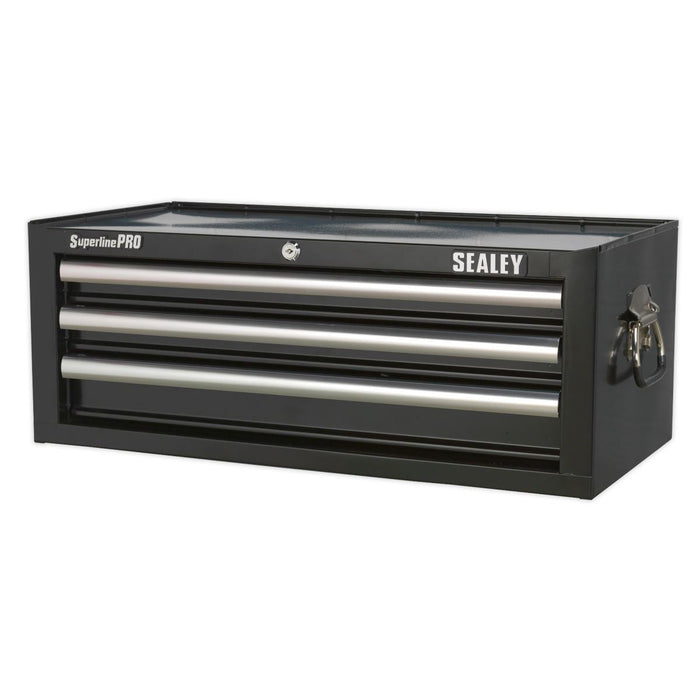Sealey Mid-Box 3 Drawer with Ball-Bearing Slides Black AP33339B Sealey - Dynamic Drive