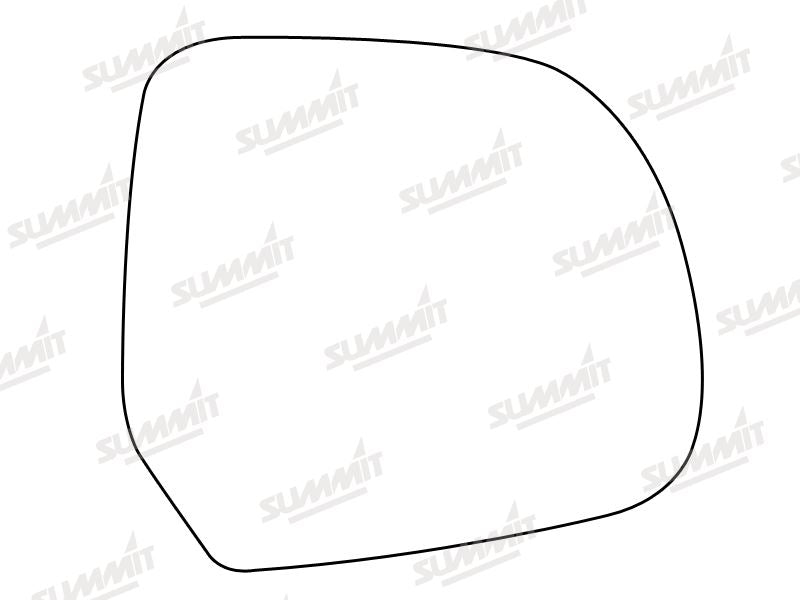Summit Stick-On Standard Mirror Glass fits Nissan Micra Pixo 10 on RHS Summit - Dynamic Drive