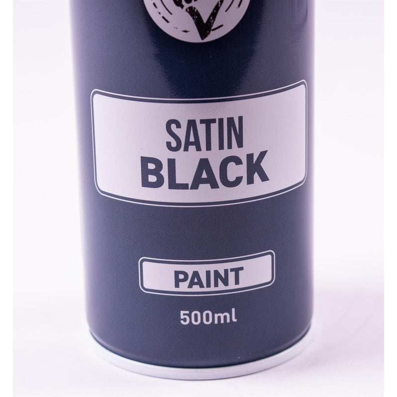 2 X Autotek Satin Black Paint Spray Aerosol 500Ml High Coverage Satin Black Autotek - Dynamic Drive