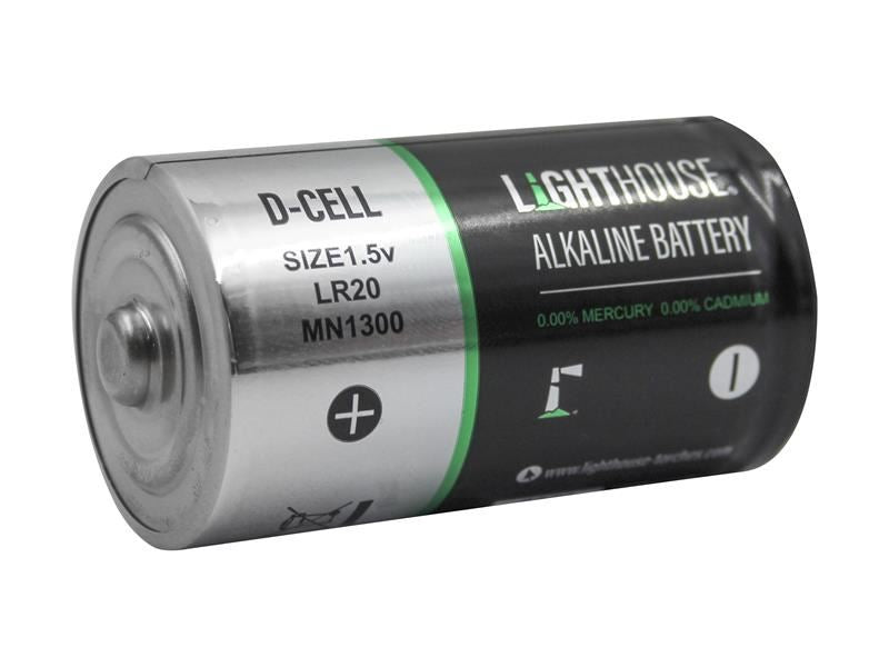 Lighthouse D LR20 Alkaline Batteries 14800 mAh (Pack 2) Lighthouse - Dynamic Drive