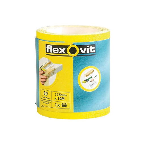 Flexovit High Performance Sanding Roll 115mm x 50m Medium 80G Flexovit - Dynamic Drive