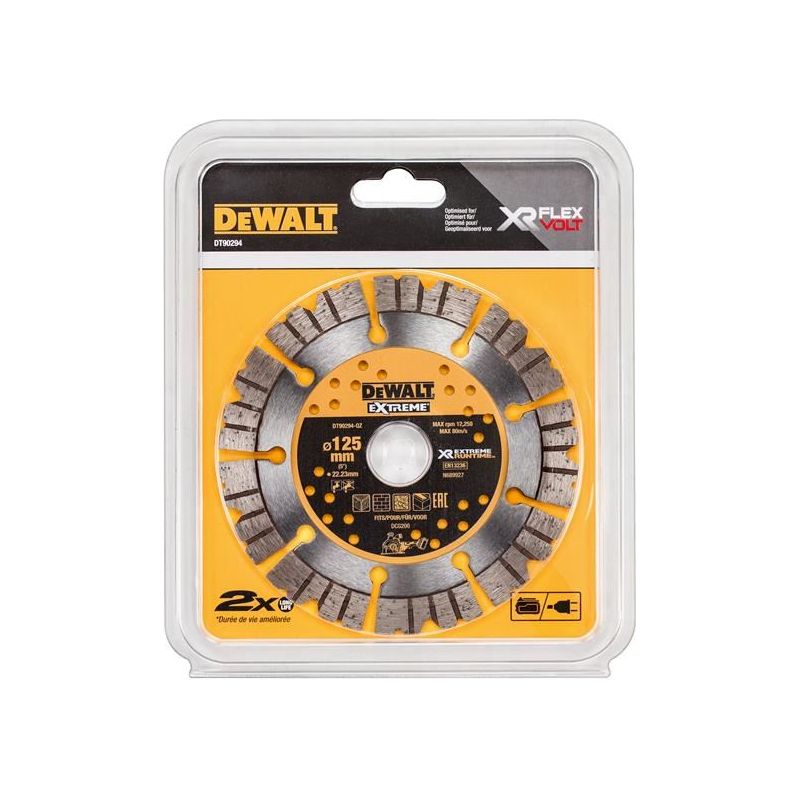 Dewalt Power Tools DT90294 Extreme Diamond Cutting Blade 125 x 22.23mm DeWALT Power Tools - Dynamic Drive