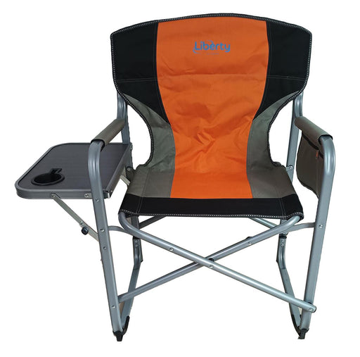Liberty Orange Directors Chair with Side Table Camping Caravan Liberty - Dynamic Drive