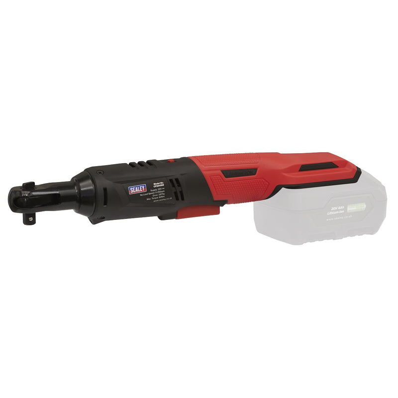 Sealey Cordless Ratchet Wrench 3/8"Sq Drive Kit 20V SV20 Series 2 Batteries Sealey - Dynamic Drive