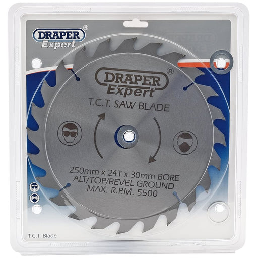Draper Expert TCT Saw Blade, 250 x 30mm, 60T 09488 Draper - Dynamic Drive