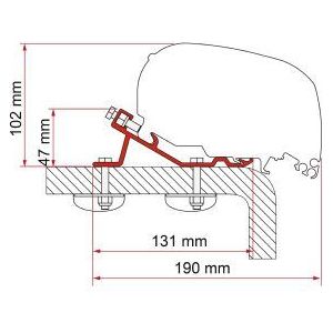 Fiamma F80/F65 Adapter Kit Standard 98655-855 Fiamma - Dynamic Drive