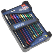 Sealey Combination Ratchet Spanner Set 12pc Multi-Coloured Metric Sealey - Dynamic Drive