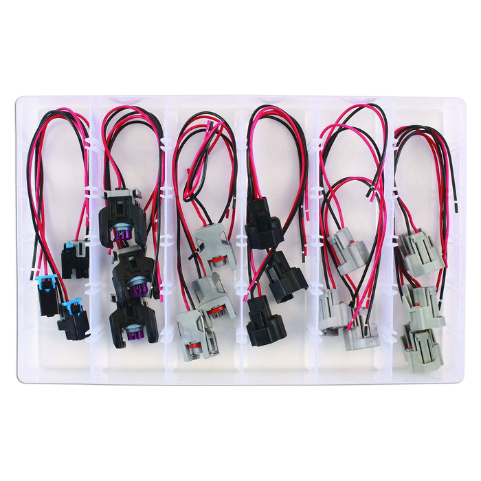 Connect Assorted Delphi & Denso Injector Connector Kit 18pc 37549 Tool Connection - Dynamic Drive