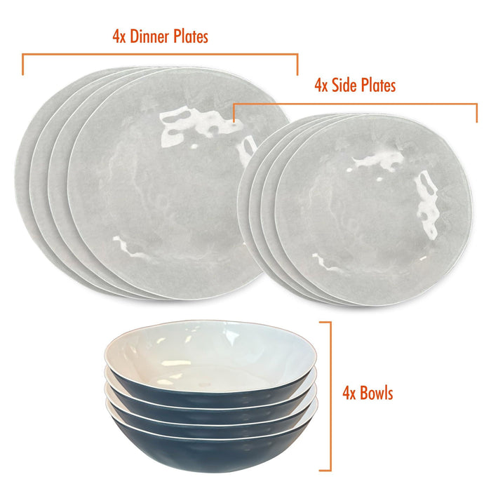 MDS1203 Liberty Murano 12 Piece Melamine Dinner Set LL1380 Liberty Leisure UK - Dynamic Drive