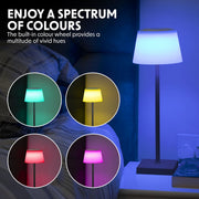 Dellonda Rechargeable Table Lamp for Home Office Restaurant RGB Colours Dellonda - Dynamic Drive