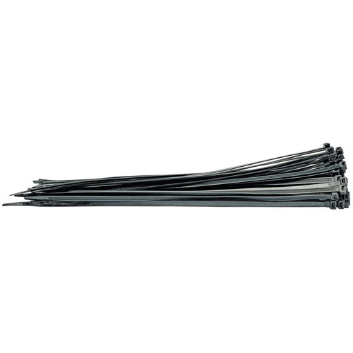 Draper Cable Ties, 8.8 x 500mm, Black (Pack of 100) 70408 Draper - Dynamic Drive