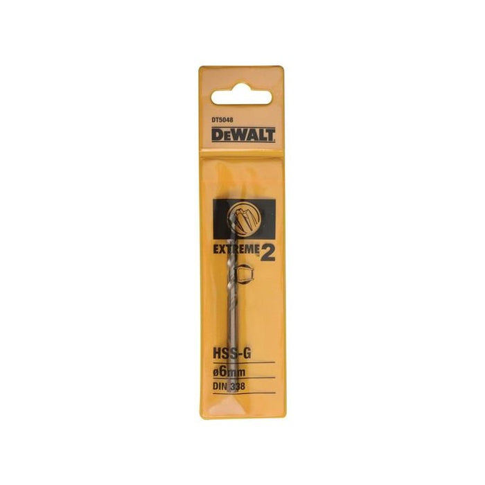 Dewalt Power Tools Extreme 2 Metal Drill Bit 6.0mm OL:93mm WL:57mm DeWALT Power Tools - Dynamic Drive