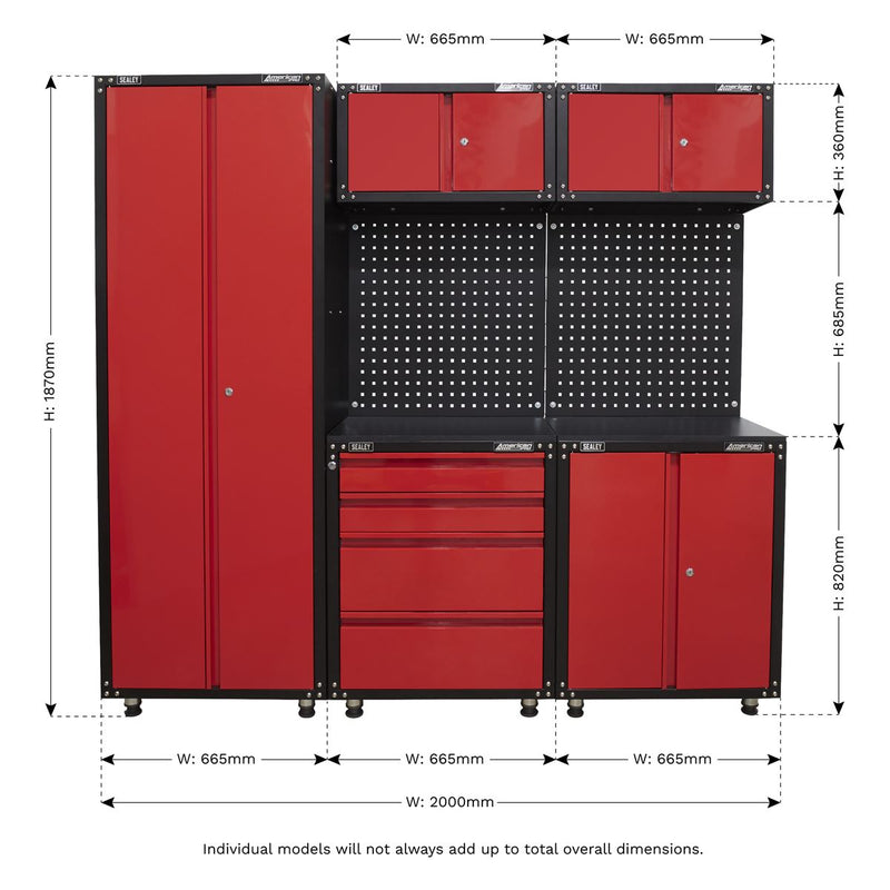 Sealey American PROï 2.0m Storage System APMS80COMBO3 Sealey - Dynamic Drive