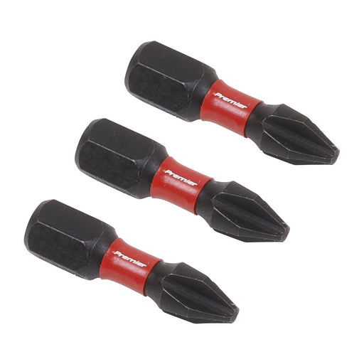 Sealey Phillips #2 Impact Power Tool Bits 25mm 3pc AK8205 Sealey - Dynamic Drive