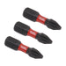 Sealey Phillips #2 Impact Power Tool Bits 25mm 3pc AK8205 Sealey - Dynamic Drive