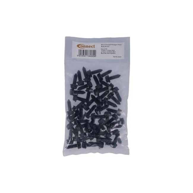 Connect Black Hex-Head Body Screw with Washer - for Vauxhall Opel 50pc 36430 Tool Connection - Dynamic Drive