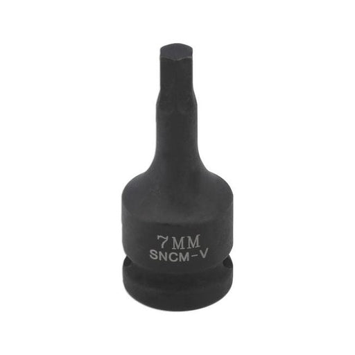Laser Impact Socket Bit 1/2"D 7mm 8233 Laser - Dynamic Drive