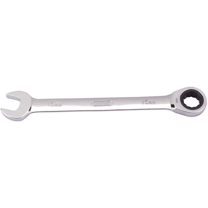 Draper Metric Ratcheting Combination Spanner, 15mm 31012 Draper - Dynamic Drive