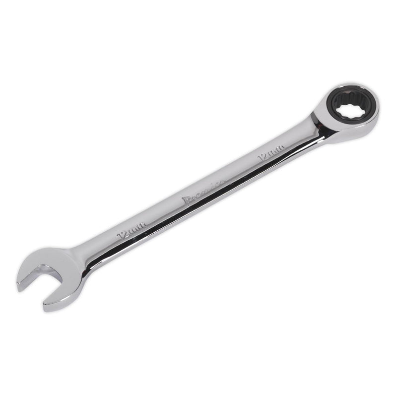 Sealey Ratchet Combination Spanner 12mm RCW12 Sealey - Dynamic Drive