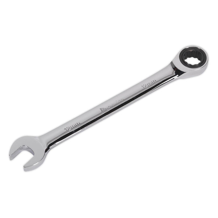 Sealey Ratchet Combination Spanner 12mm RCW12 Sealey - Dynamic Drive