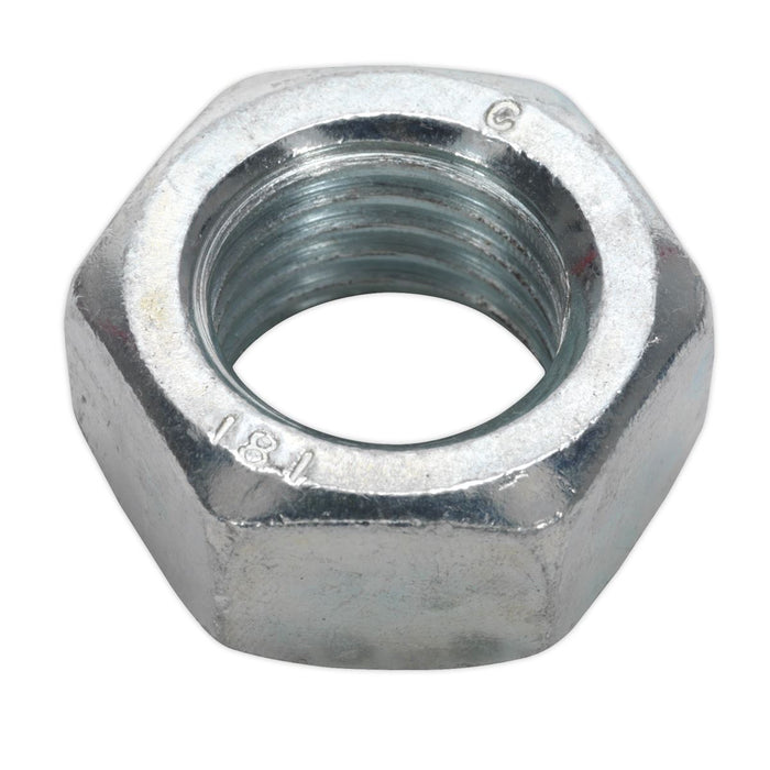 Sealey Steel Nut M20 Zinc DIN 934 Pack of 10 SN20 Sealey  - Dynamic Drive