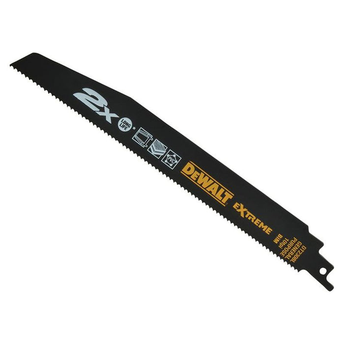 Dewalt Power Tools 2X Life General Purpose Reciprocating Blade 228mm x 10 TPI (Pack 5) DeWALT Power Tools - Dynamic Drive