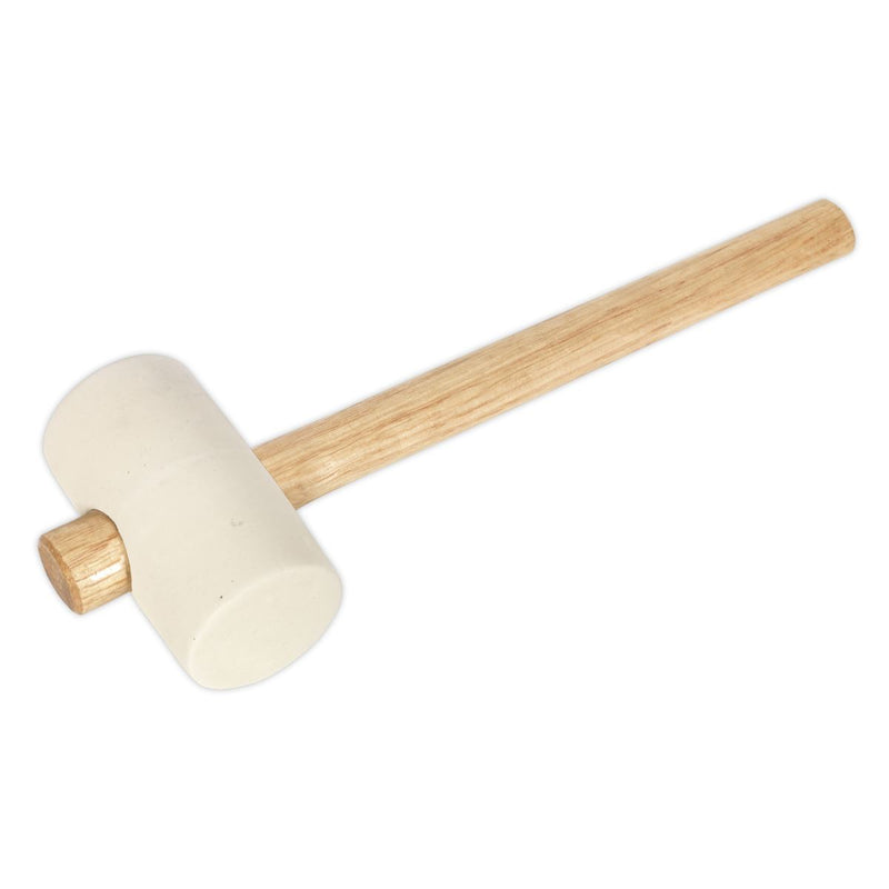 Sealey Rubber Mallet 1lb White RMW16 Sealey - Dynamic Drive
