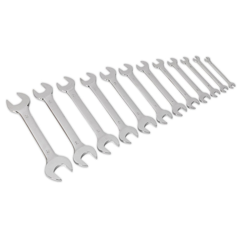 Seigen by Sealey Double Open End Spanner Set 12pc Metric S0849 Seigen by Sealey  - Dynamic Drive