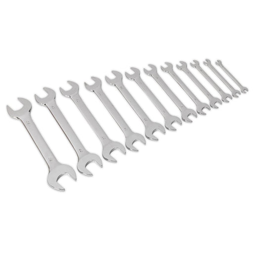 Sealey Double Open-End Spanner Set 12pc Metric S0849 Siegen by Sealey - Dynamic Drive