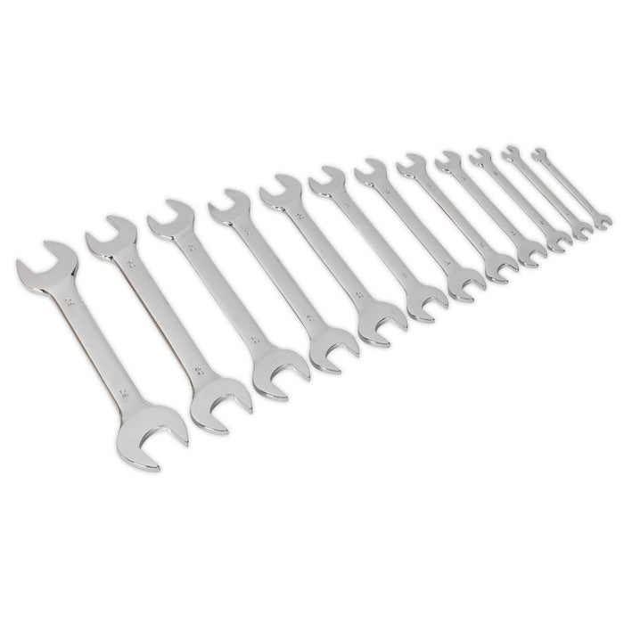 Sealey Double Open-End Spanner Set 12pc Metric S0849 Siegen by Sealey - Dynamic Drive