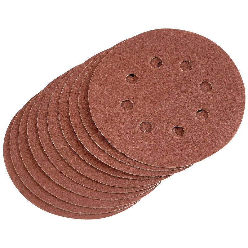 Draper Hook and Loop Sanding Discs, 125mm, 240 Grit (Pack of 10) 64040 Draper - Dynamic Drive