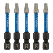 Draper Expert TX-STAR Impact Screwdriver Bits, T20 x 50mm, 1/4" Hex (Pack of 5) Draper - Dynamic Drive