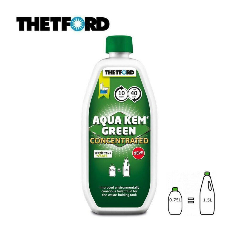 2x Thetford Aqua Kem Green CONCENTRATED Caravan & Motorhome Toilet Fluid Chemical Thetford  - Dynamic Drive
