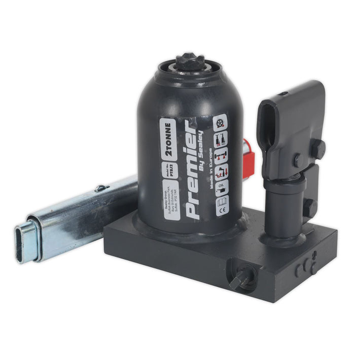 Sealey Premier Telescopic Bottle Jack Lift 2 Ton Tonne 360mm Max 145mm Min Lift Sealey  - Dynamic Drive