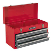 Sealey Tool Chest 3 Drawer Portable with Ball-Bearing Slides Red/Grey AP9243BB Sealey - Dynamic Drive