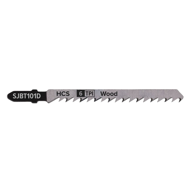 Sealey Jigsaw Blade Hard Wood 100mm 6tpi Pack of 5 SJBT101D Sealey - Dynamic Drive