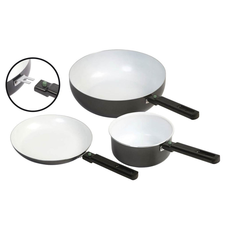 Bo-Camp Frying Pan Sprint Removable Handle Blk/White Dia 26cm Bo-Camp - Dynamic Drive