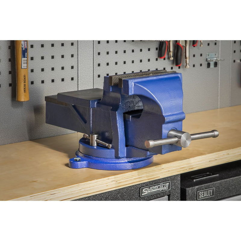 Sealey Heavy-Duty Professional Vice with Swivel Base 200mm CVXTB200COMBO Sealey - Dynamic Drive