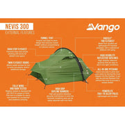 Vango Nevis 300 3 Berth Pamir Green Tent Vango - Dynamic Drive