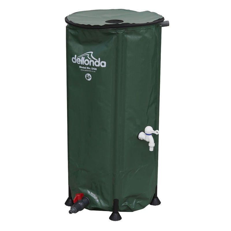 Dellonda Collapsible PVC Garden Water Butt with Zipped Lid & Drain Tap 100L Dellonda - Dynamic Drive
