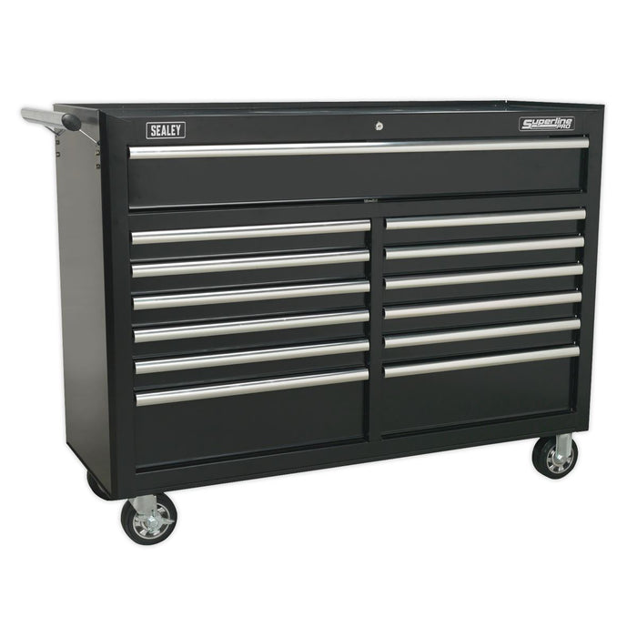 Sealey Rollcab 13 Drawer with Ball-Bearing Slides Black AP5213TB Sealey - Dynamic Drive