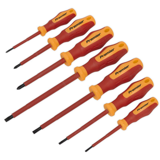 Sealey Premier VDE Screwdriver Set Electricians Slotted Phillips 7pc 1000V Sealey  - Dynamic Drive