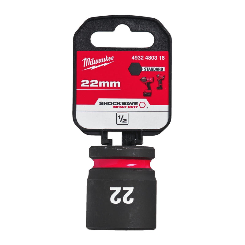 Milwaukee Hex Socket Shw 1/2 Std 22mm-1Pc 4932480316 Milwaukee - Dynamic Drive
