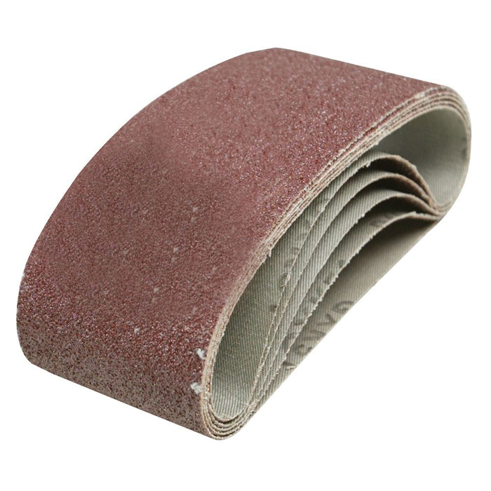 Silverline Sanding Belts 75 x 457mm 5pk 40 Grit Silverline - Dynamic Drive